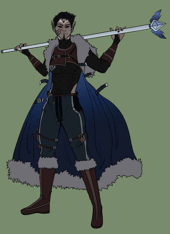 Design for a Shadar-Kai character (sorceror)